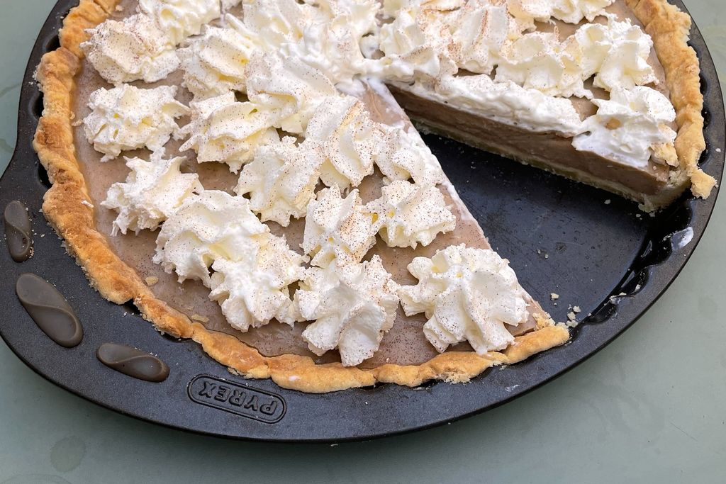 A butterscotch cinnamon pie